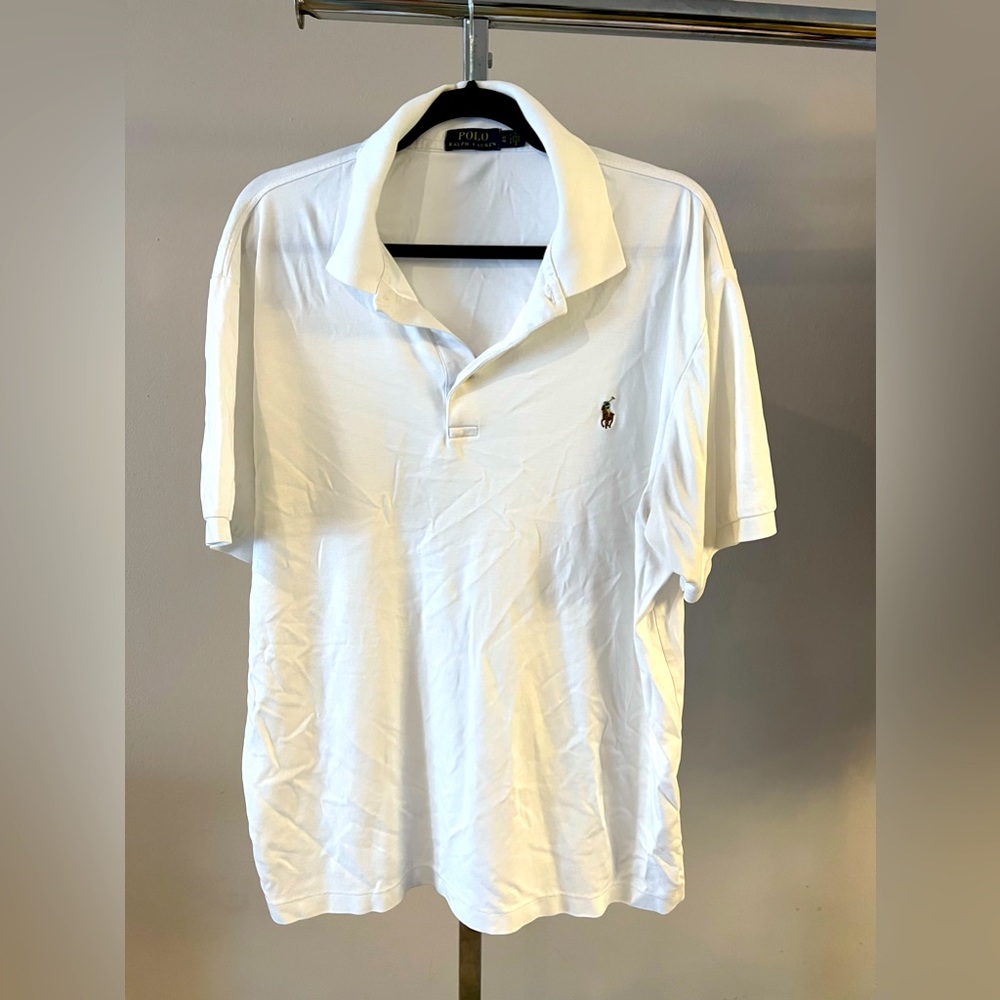Polo by Ralph Lauren Men's Polo Shirt White Size LT